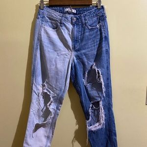 High waisted Hollister distressed denim jeans